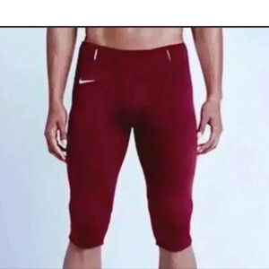 Nike Men's Open Field Football Pants Cardinal Red/ White # 615745/612 NWOT   LG